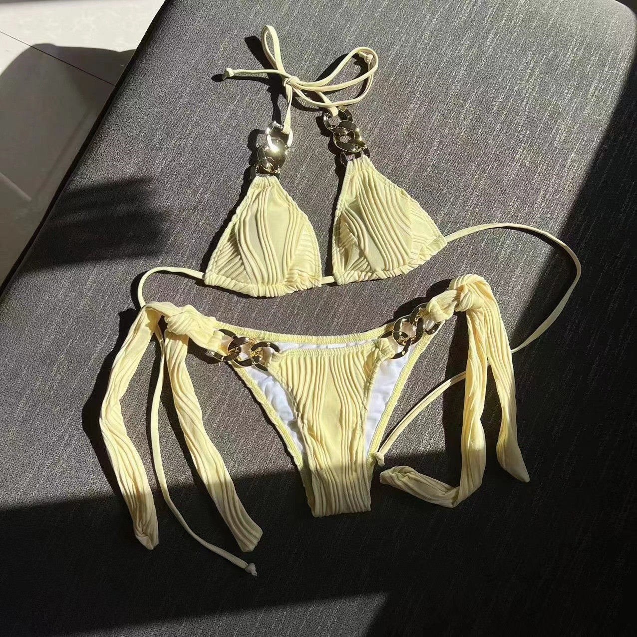 Split Swimsuit Chain Bikini
