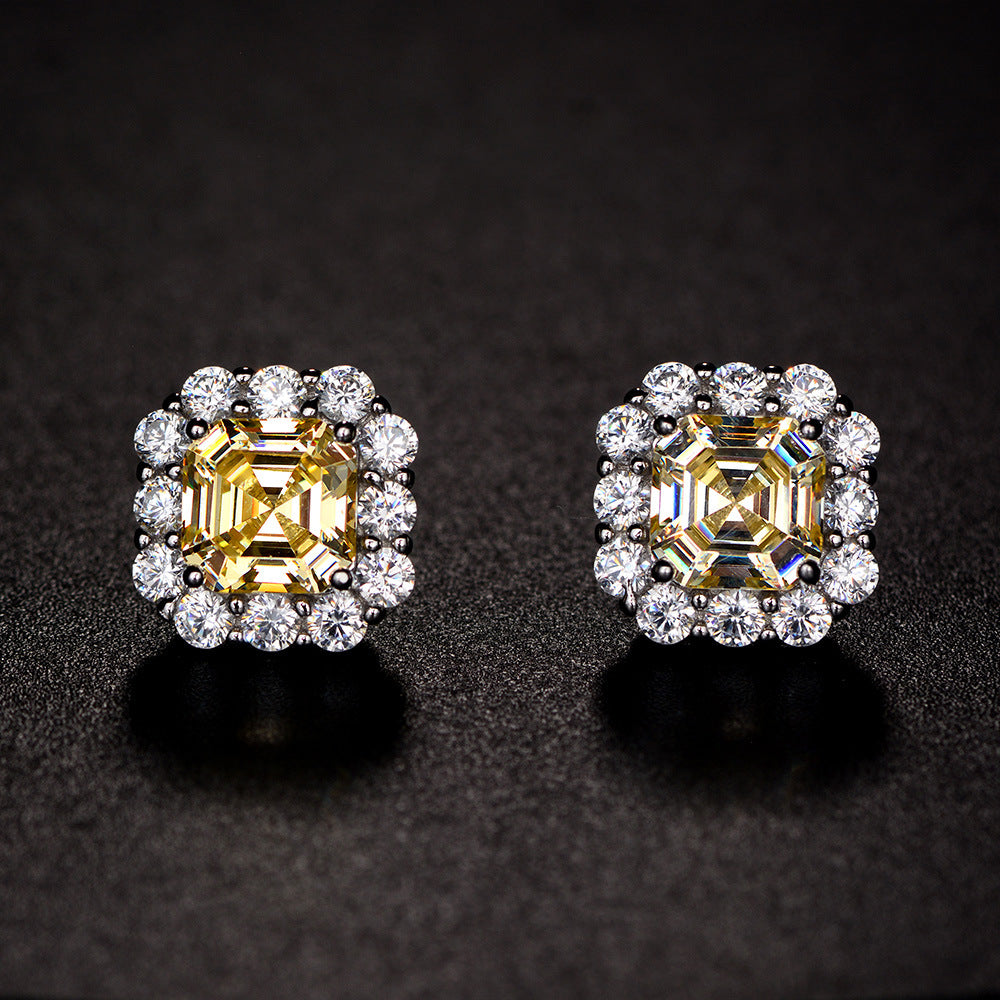 High Carbon Diamond Earrings