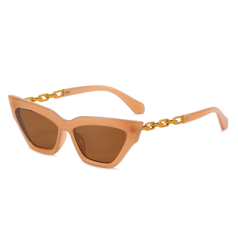 Cat-Eye Chain Sunglasses