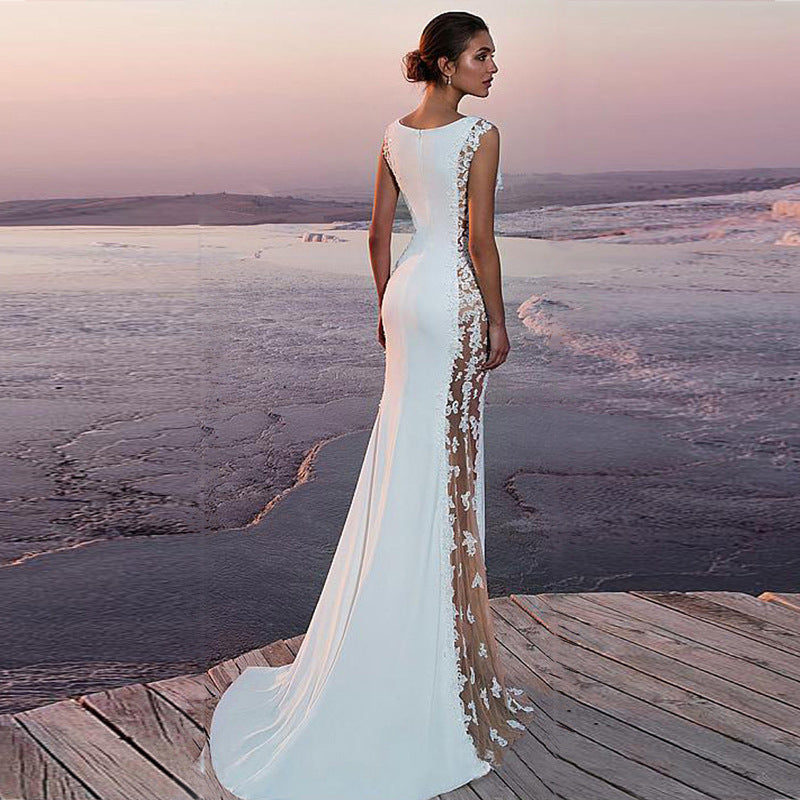 Elegant Fishtail Maxi Party Dress