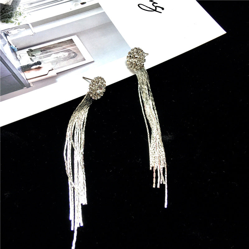 Crystal Tassel Earrings