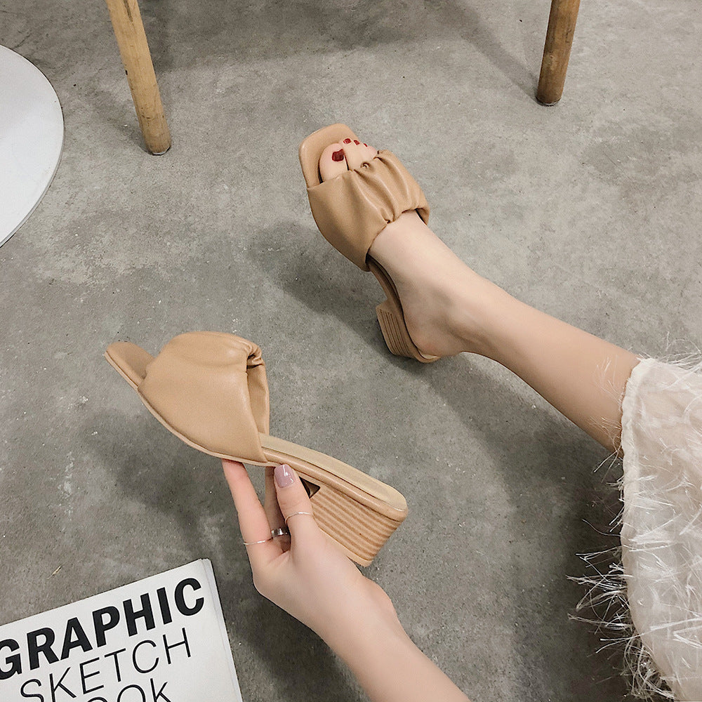 Square Head High Heels