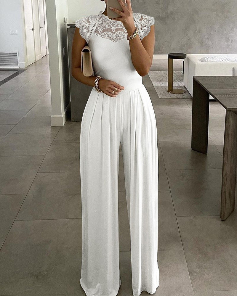 Lace Collar Jumpsuit