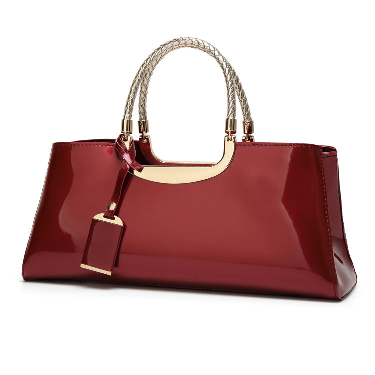 Patent Leather Fashion Handbag
