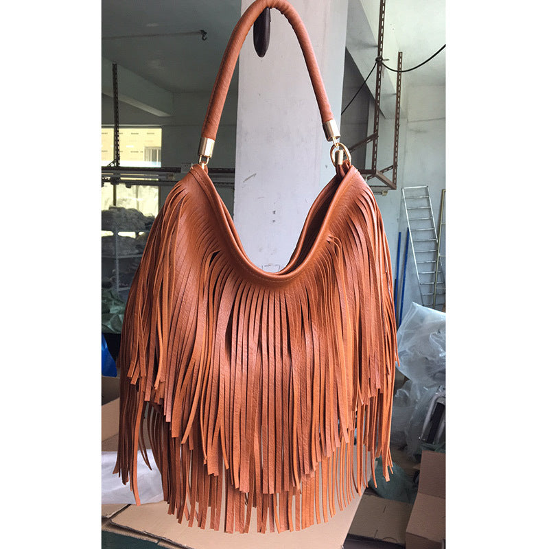 Double-Sided Tassel Handbag