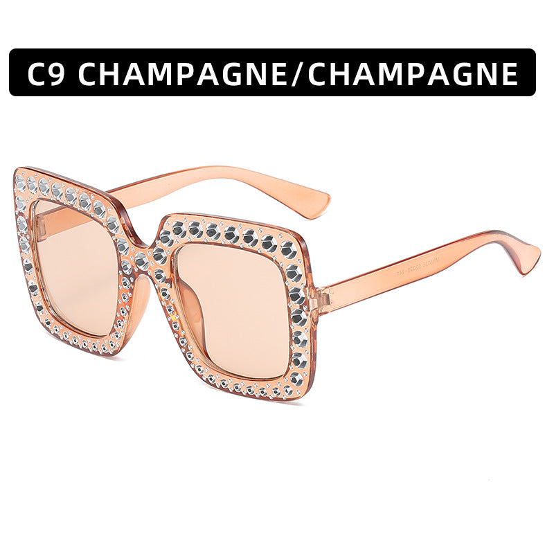 Rhinestone Square Sunglasses