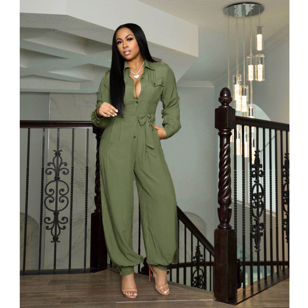 Loose Fit Solid Jumpsuit