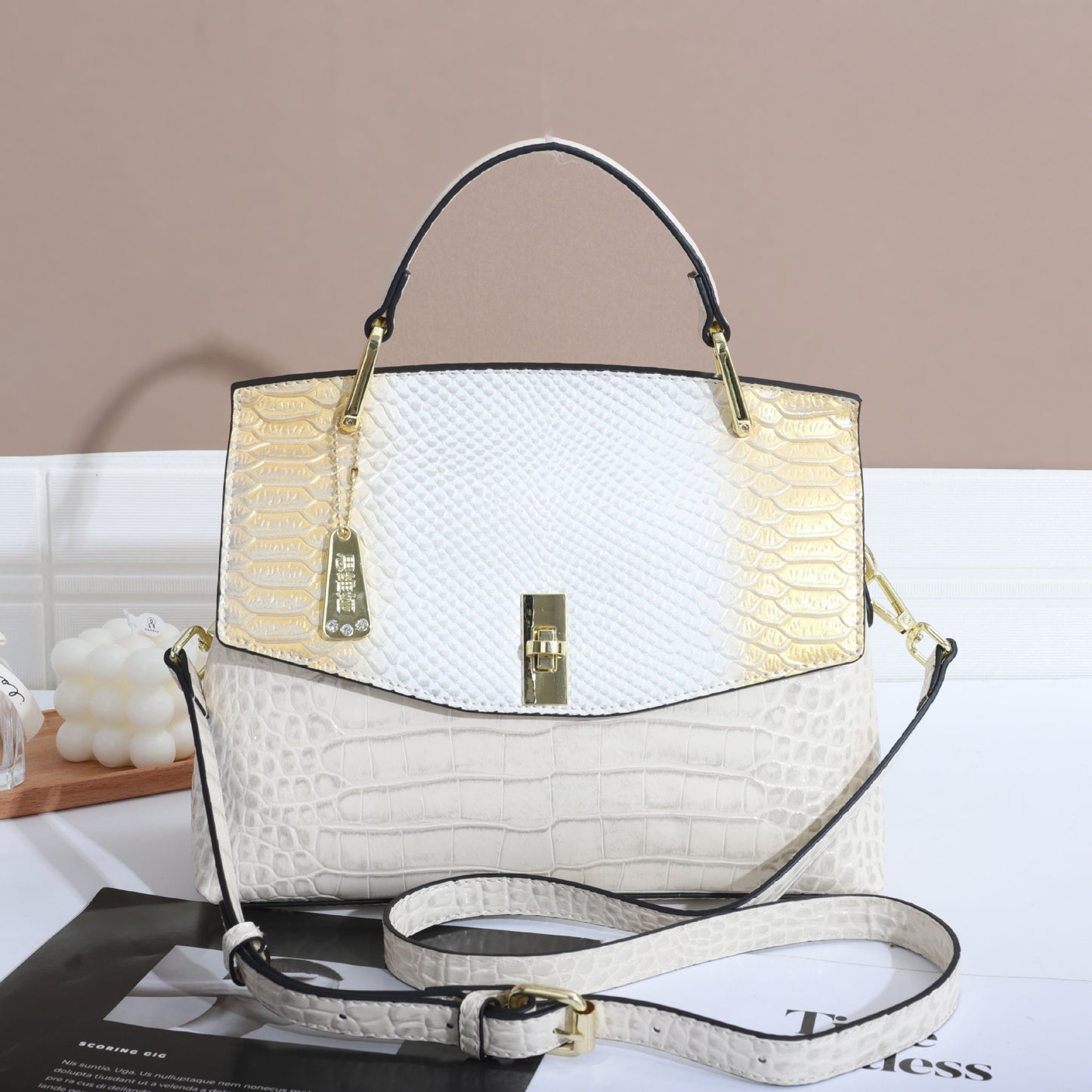 Snake Pattern Crossbody Bag