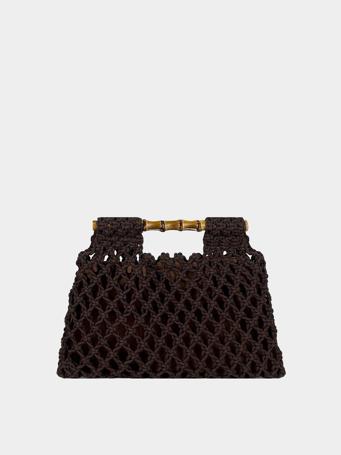 Handwoven Bamboo Handle Square Bag