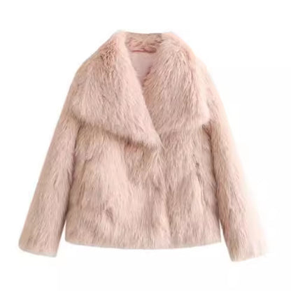 Warm Thicken Fluffy Lapel Jacket Outwear