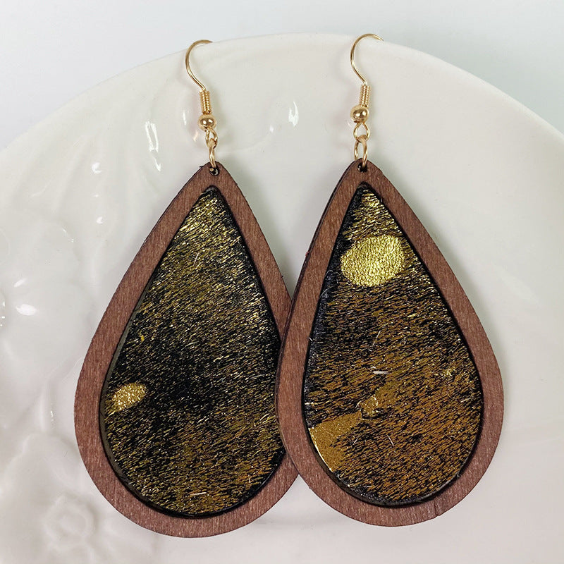Leopard Print Cowhide Earrings