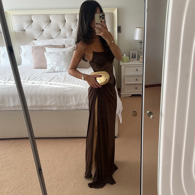 Sheer Lace Elegant Maxi Dress Women