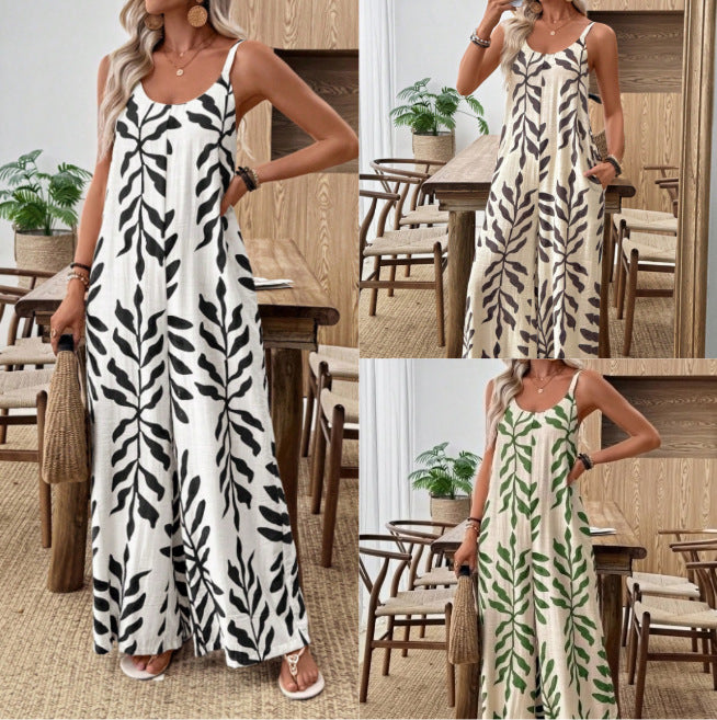 Womens Casual & Elegant V-Neck Jumpsuit