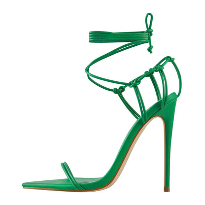 Pointed Toe Stiletto Sandals