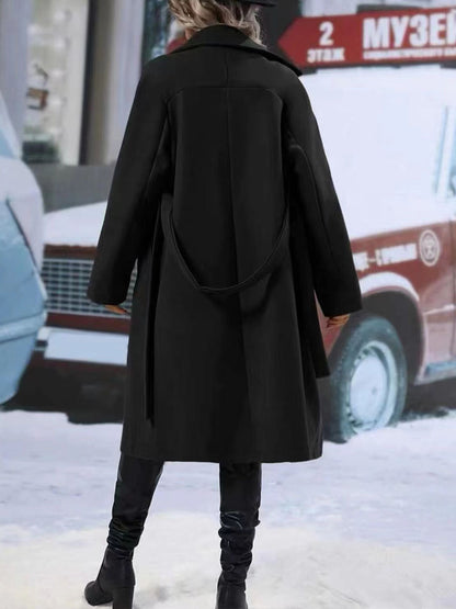 Double-Breasted Belted Trench Coat
