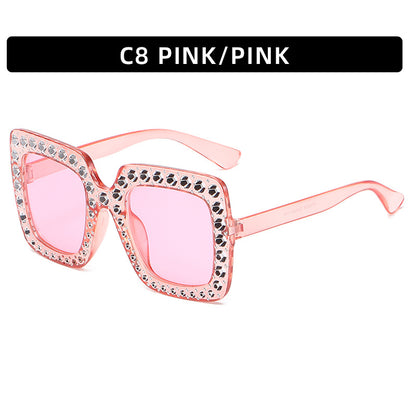 Rhinestone Square Sunglasses