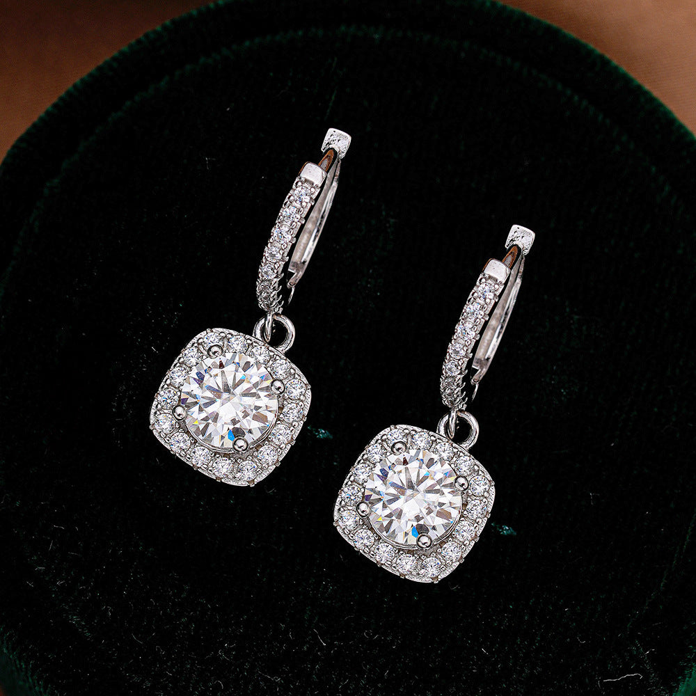 Luxury Square Moissanite Earrings
