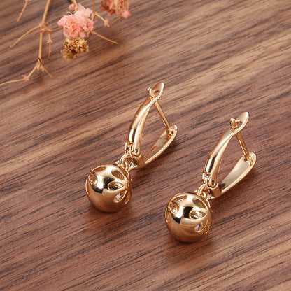 Simple Zircon Ball Earrings
