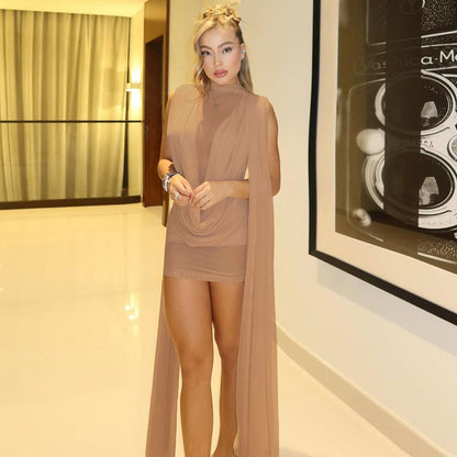 Ribbon Mesh Patchwork Dress