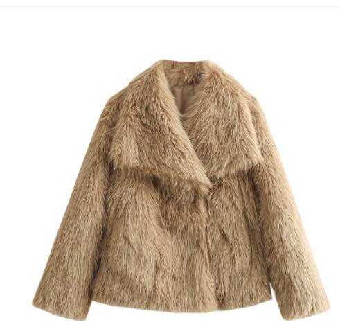 Warm Thicken Fluffy Lapel Jacket Outwear