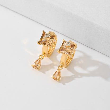 Popular Fashion Earrings Copper-plated Gold
