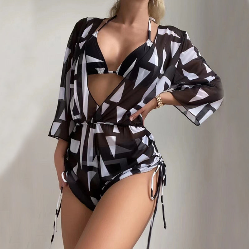 3-Piece V-Neck Swimsuit Set