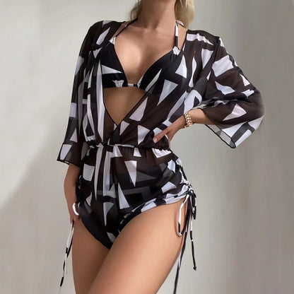 3-Piece V-Neck Swimsuit Set