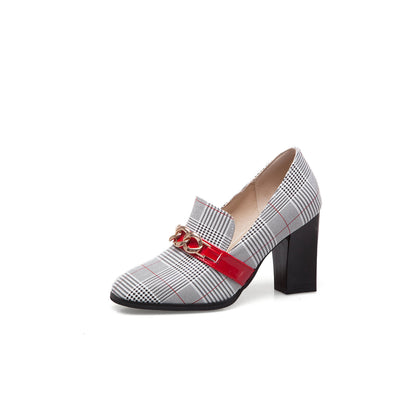 Metal Decorative Single Shoes Women