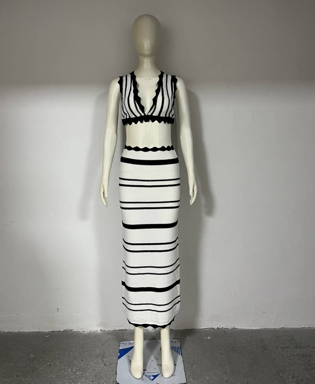 Striped Bikini Vest Set