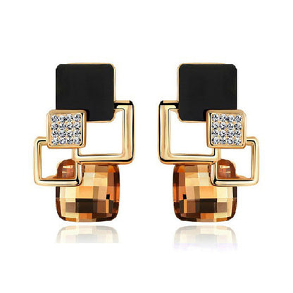 Popular Square Crystal Earrings