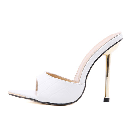 Summer New Metal Toe High Heel Women's Shoes