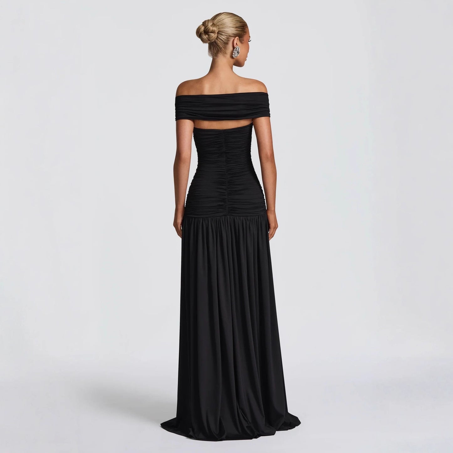 Backless Slim Fit Slit Dress