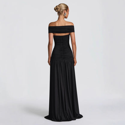 Backless Slim Fit Slit Dress