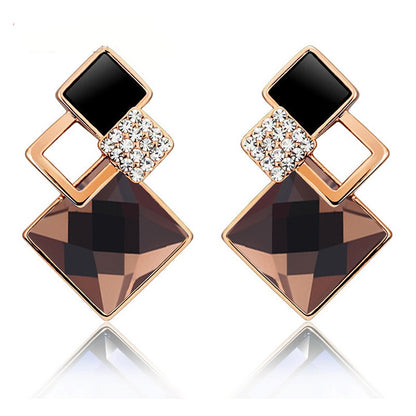 Popular Square Crystal Earrings