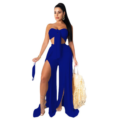 Solid Color Skirt Set
