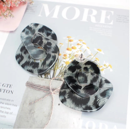 Leopard Print Two-piece Temperament Earrings