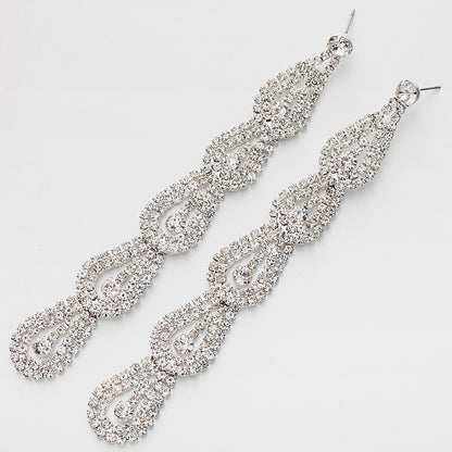 Sexy Temperament Full of Diamonds Big Earrings