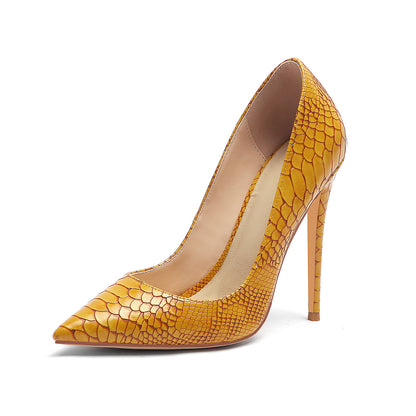 Snake Skin Single Shoes