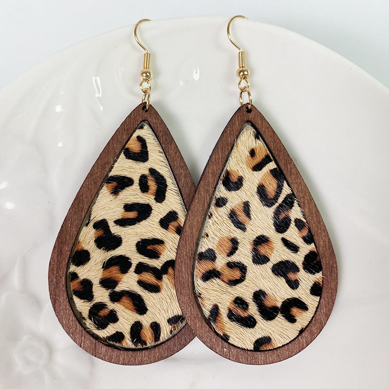 Leopard Print Cowhide Earrings