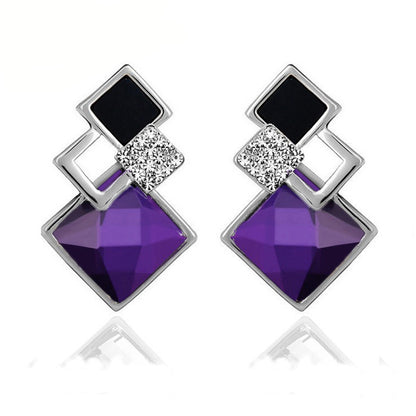 Popular Square Crystal Earrings