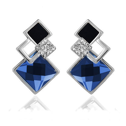 Popular Square Crystal Earrings
