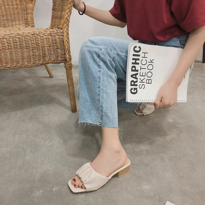 Square Head High Heels