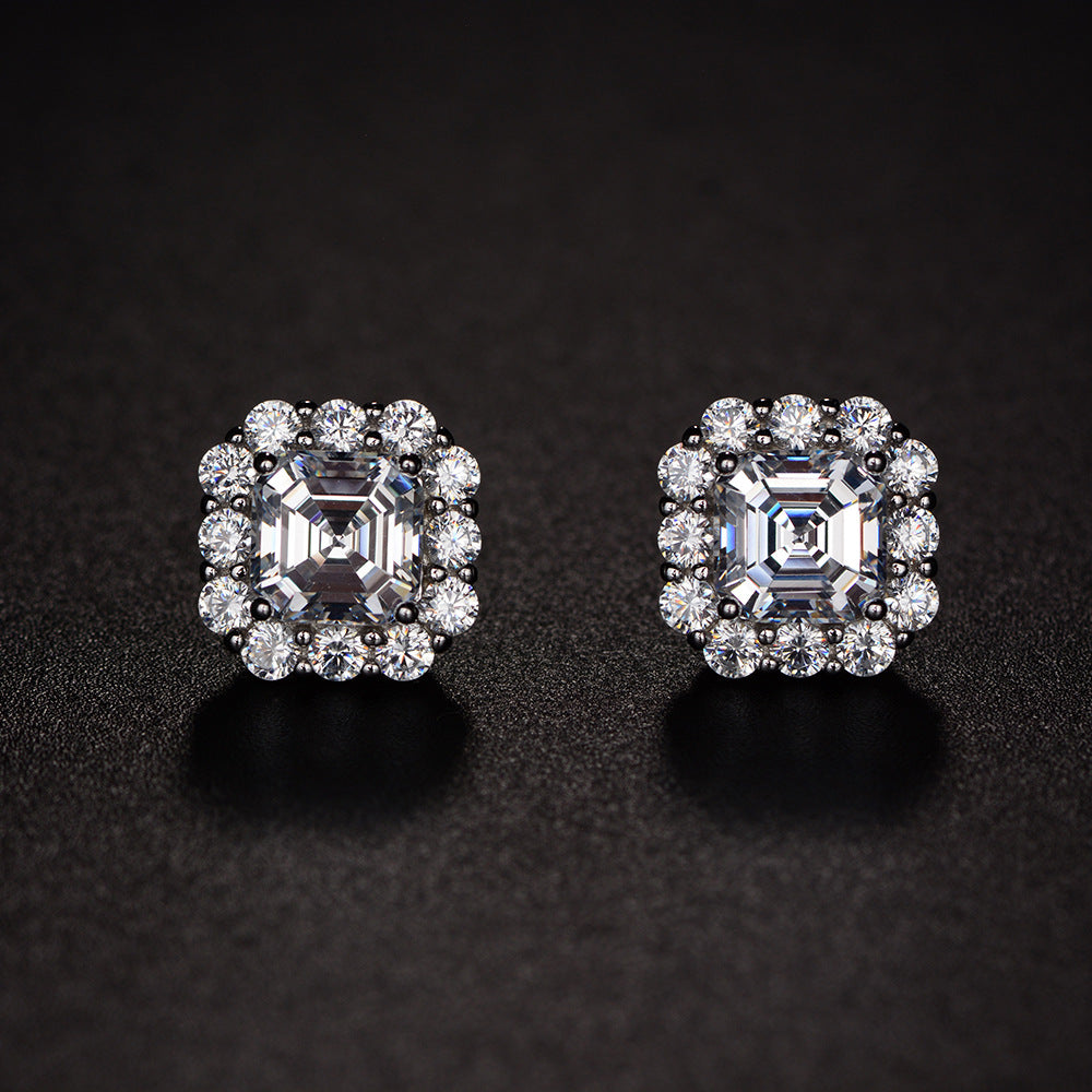 High Carbon Diamond Earrings