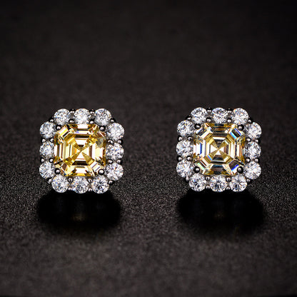 High Carbon Diamond Earrings