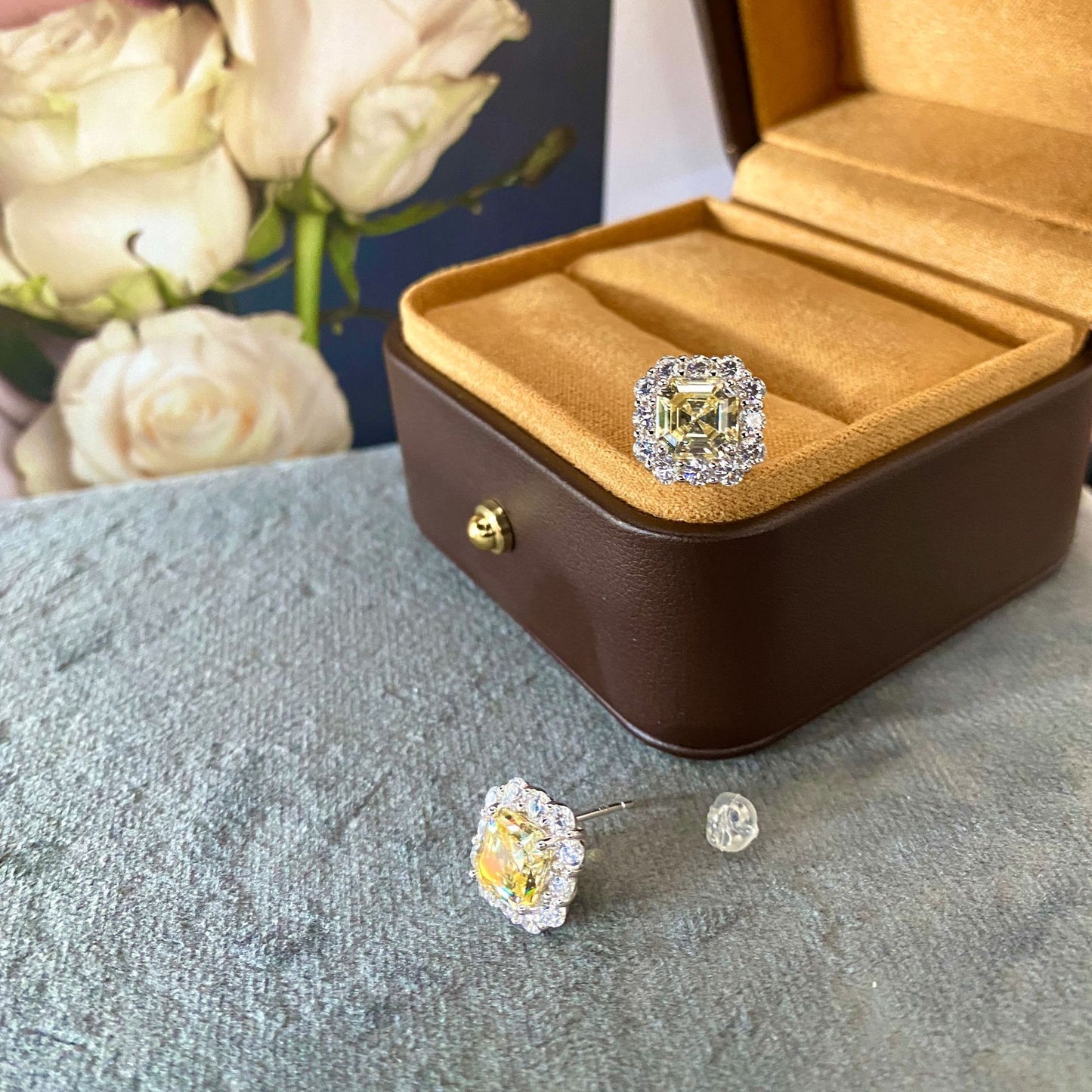 High Carbon Diamond Earrings