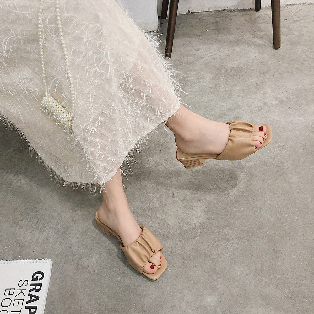 Square Head High Heels