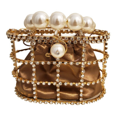 Rhinestone Birdcage Dinner Bag
