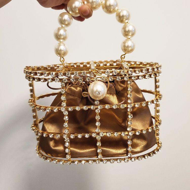 Rhinestone Birdcage Dinner Bag