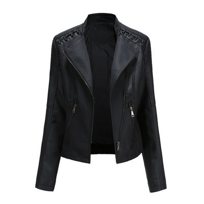 Women's Short Jackets Slim Thin Leather