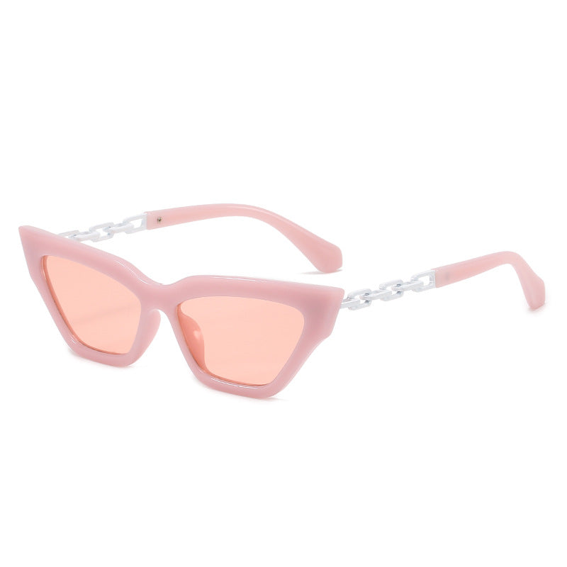 Cat-Eye Chain Sunglasses